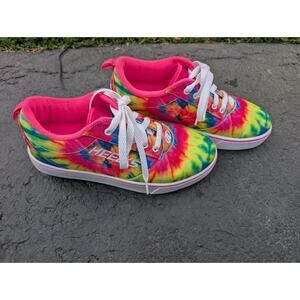 Heelys Pro 20 Prints HE100983 Pink Yellow Tie Dye Skate Shoe Youth 8 Women 9 EUC
